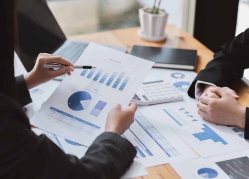 Financial advisor explaining investment options creditvecteezy business advisor meeting to analyze and discuss the 7143797 scaled